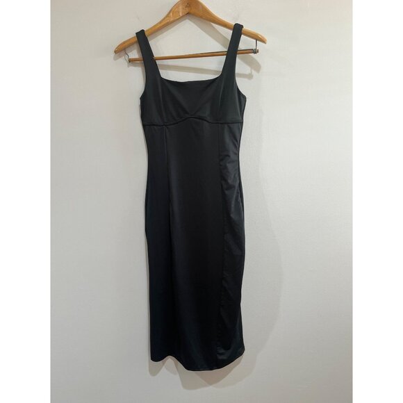 gaze Dresses & Skirts - Gaze Sleeveless Midi Bodycon Dress Womens S Black Stretch Lined